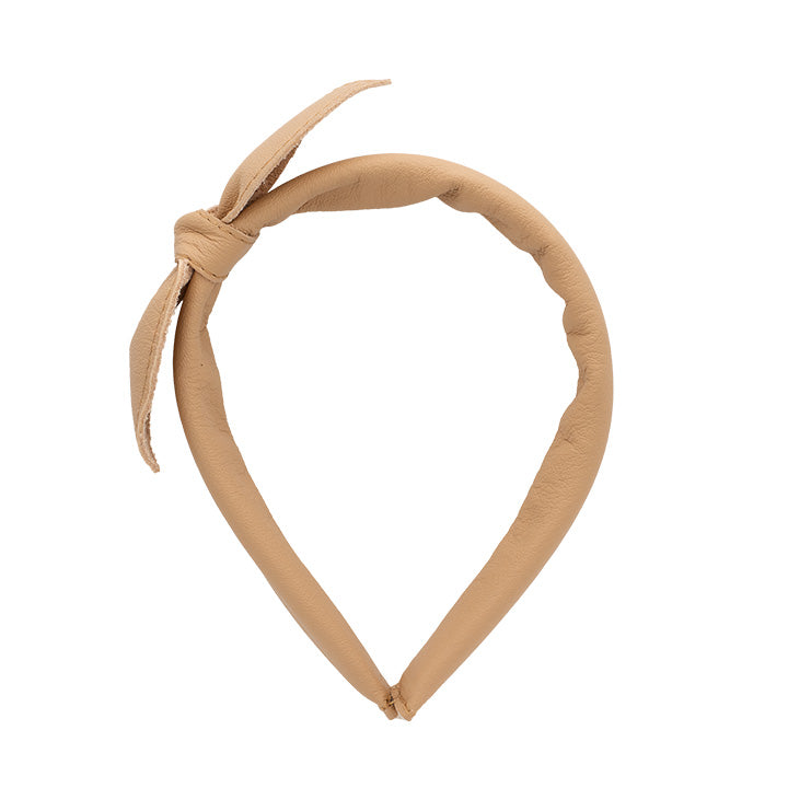 Suomessa käsityönä valmistettu nahkainen lasten hiuspanta - Kid´s Leather headband , handmade in Finland