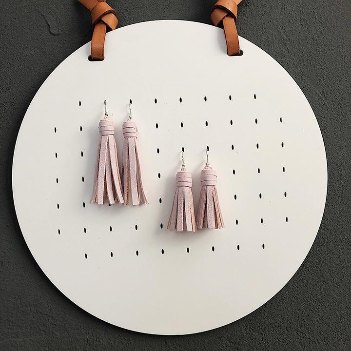 Tassel Earrings – Pale Rose