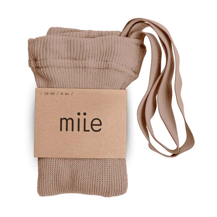 Mile - tights with braces brown-beige