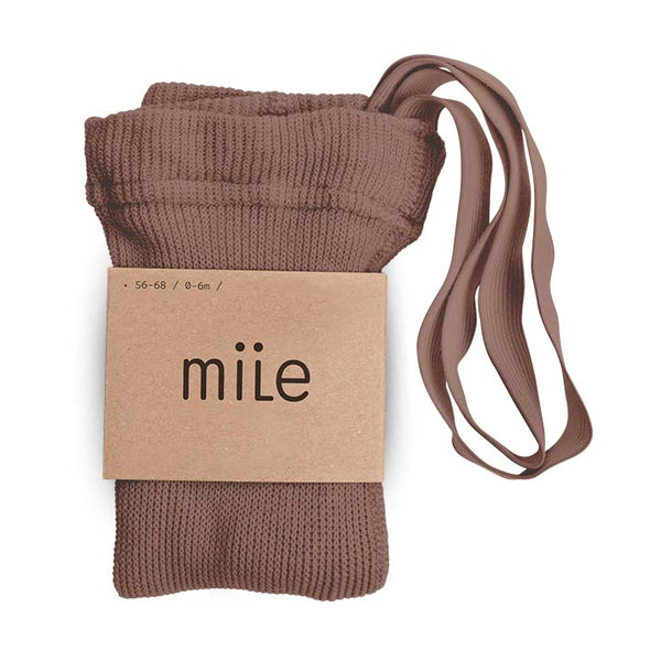 Mile - tights with braces hazelnut